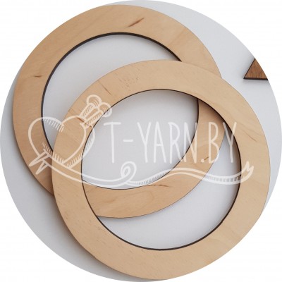 Ручки для сумки, 1 пара, деревянные, Кольца, 15 см, цвет Натурал