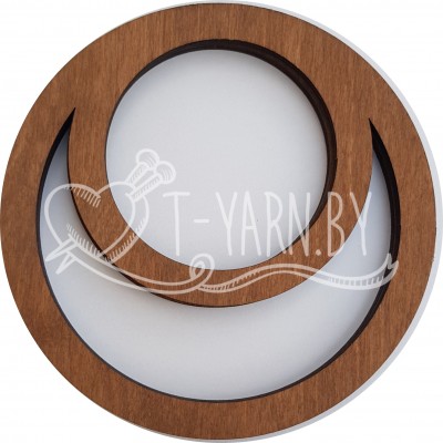 Ручки для сумки, 1 пара, деревянные, Кольцо в Кольце, 15 см, цвет Орех