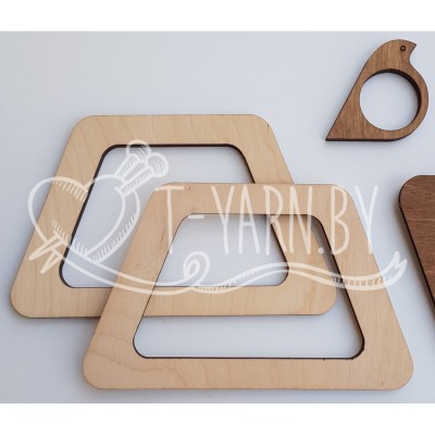 Ручки для сумки, 1 пара, деревянные, Трапеция, 16*10 см, цвет Натурал