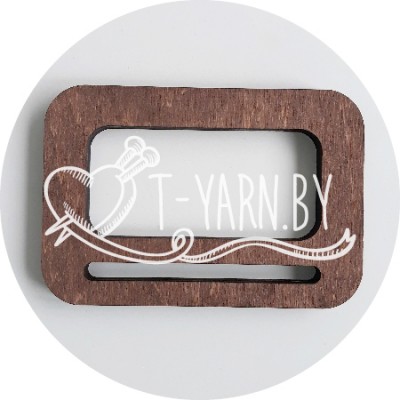 Ручки для сумки, 1 пара, деревянные, Прямоугольник с доп.прорезью, 15*10 см, цвет Венге