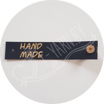 Бирка съемная (винт), 80*15 мм, силикон, Handmade, цвет Чёрныйый