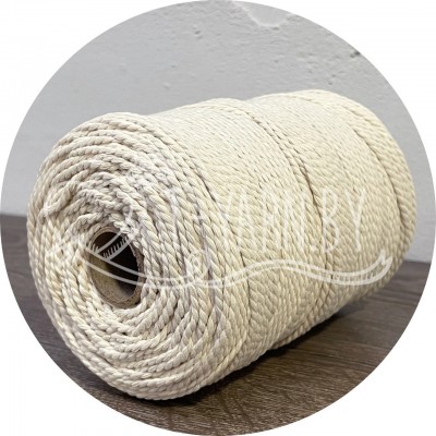 Нить хлопковая, цвет Натуральный, 2 мм, 200 м, бобина