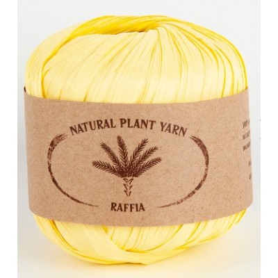 Рафия, Wool Sea, цвет 030, Лимон, 90 м