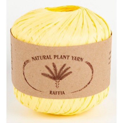 Рафия, Wool Sea, цвет 104, Жёлтый, 90 м