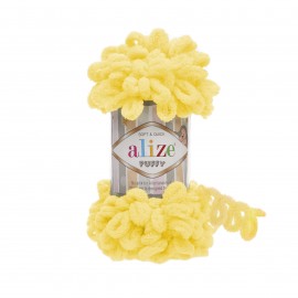 Пряжа Alize, Puffy, цвет Жёлтый, упаковка - 5 мотков